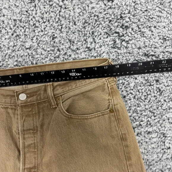 Vintage Levis 501 XX Jeans Mens 34x32 Brown Denim Button Fly Straight Leg Y2K - Picture 8 of 16